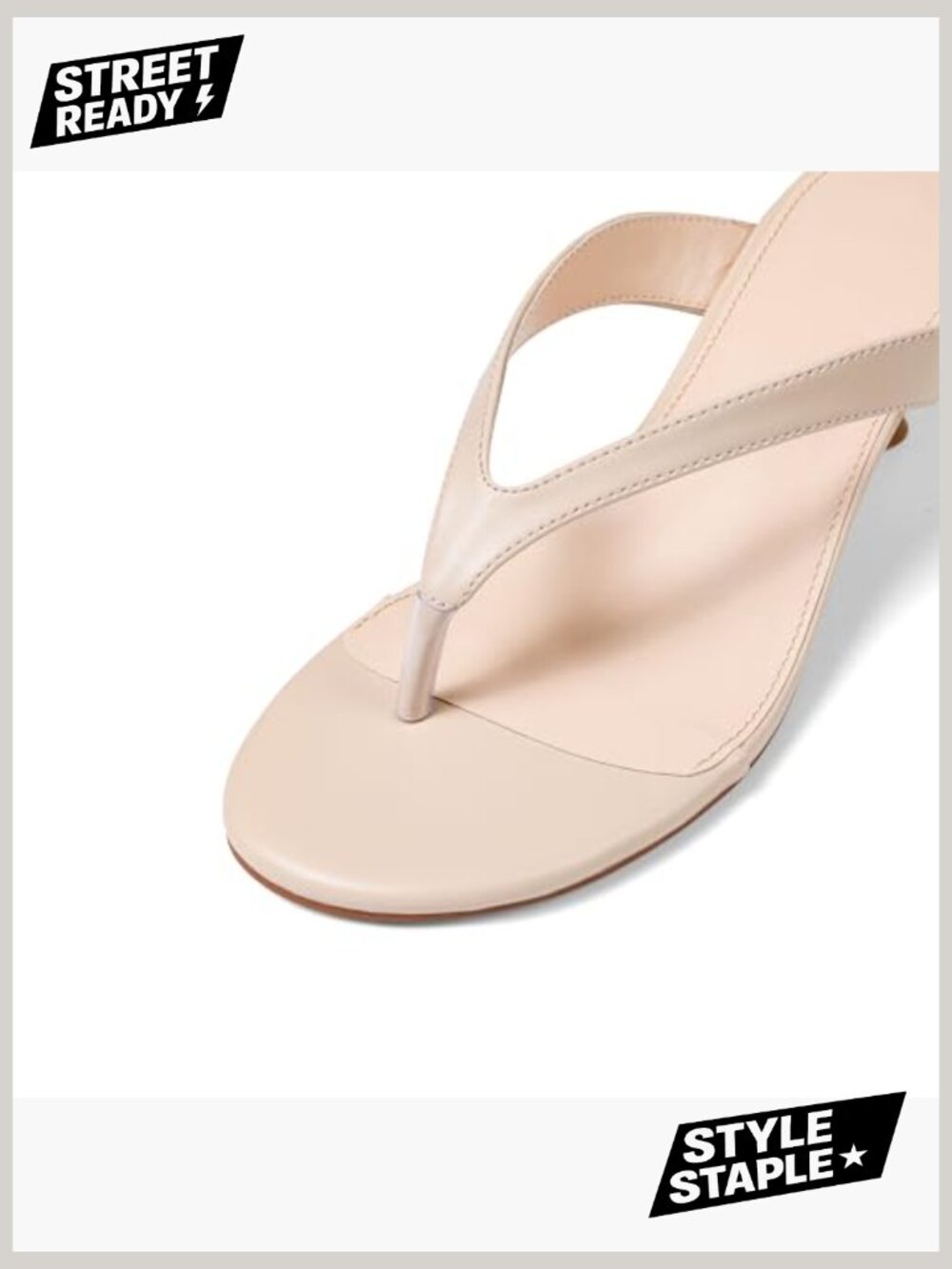 Womens Kitten Heel Sandals Round Open Toe Flip Flop Slides Short Heeled Sandals - Picture 4 of 7